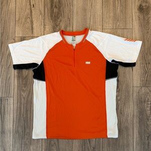 Helly Hansen Men's Orange and White Shirt